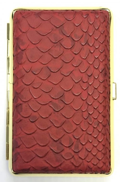 3101G14 Gold Frame Leather Wrapped Holds 14 Cigarettes 100s Size (12PC) - Image 7