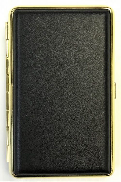 3101G14 Gold Frame Leather Wrapped Holds 14 Cigarettes 100s Size (12PC) - Image 5