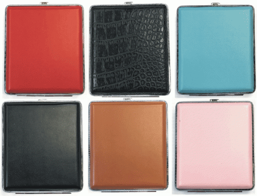 3101L20 Leather Wrapped Holds 20 Cigarettes 100s Size (12PC) - Image 2