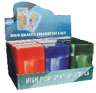 3115M Marbled Designs Plastic Cigarette Case 100s Size, Flip Open (12PC)