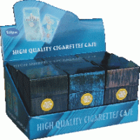 3115W Wood Designs Plastic Cigarette Case 100s Size Flip Open (12PC)