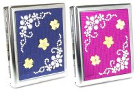 3102ST16F Studded Flower Designs Holds 16 Cigarettes King Size (12PC)