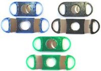 CUT24M-60 Mixed Colors Double Blade Plastic Cigar Cutter (60PC)*