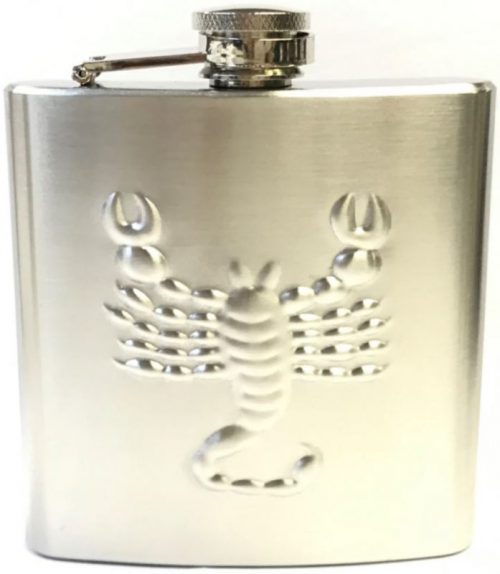 FL305S Stainless 7oz Flask Scorpion Crest Design (3PC) * - Image 2