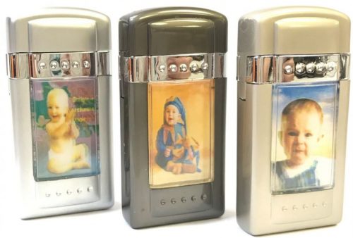 1533 Holographic Baby Design Green Flame (12PC) - Image 2