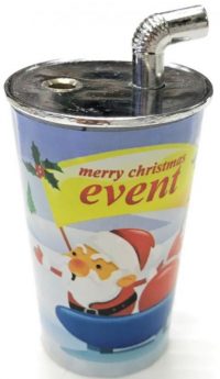 1755 Christmas Cup Design Windproof Jet Flame (12PC)