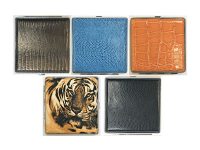 3102M2. Mixed Design Leather Wrapped Cigarette Case (12PC)