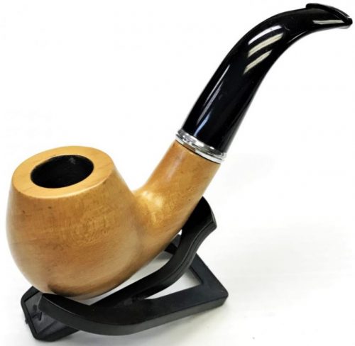 PIP7043 5.25" Wood Pipe Gift Box, Velvet Pouch & Stand (3PC)* - Image 2