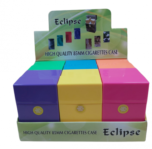 3116S10, Plastic king size Push Open Cigarette Case, Crayon Colors,12pcs/Tray - Image 2